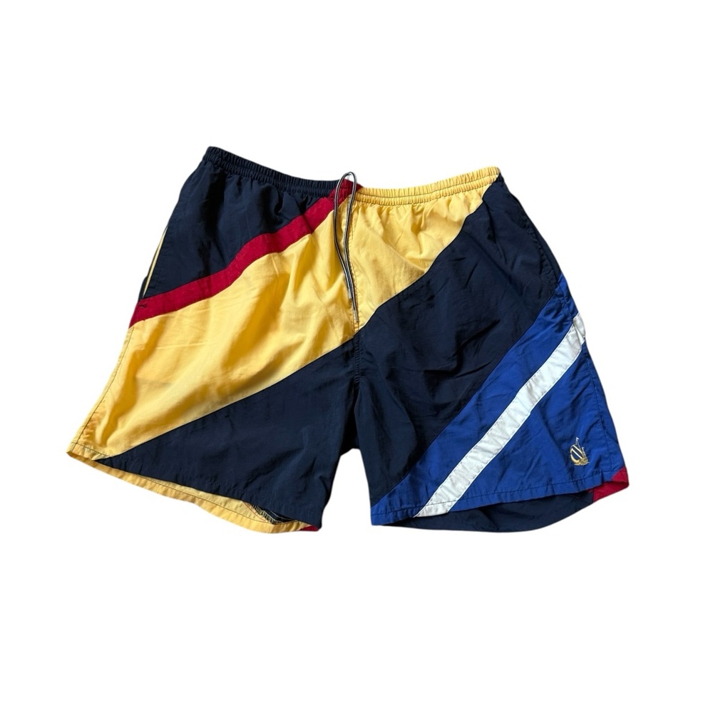 Men's Colorblock Swim Trunks — Yellow & Navy